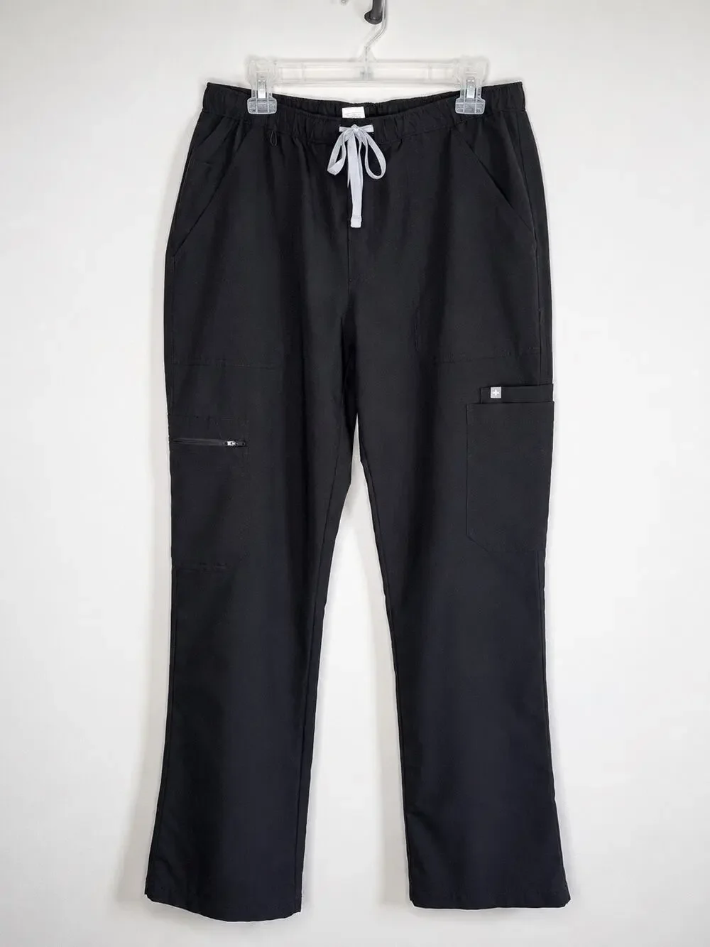 FIGS Technical Collection Black Scrub Pants Multiple Utility Pockets Healthcare